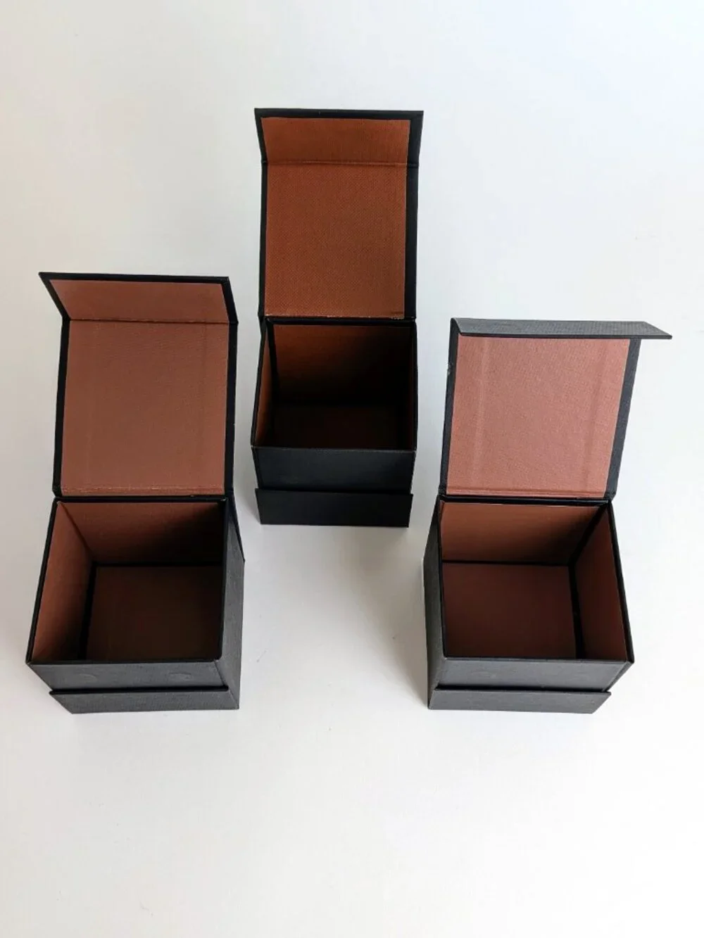 Coach Magnetic Cube Jewelry Gift Boxes - Set of 3